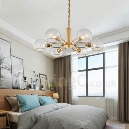 Designer Touch Decorative 6 Lights Nordic Postmodern Creative Glass Magic Bean Chandelier