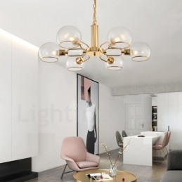 Designer Touch Decorative 6 Lights Nordic Postmodern Creative Glass Magic Bean Chandelier