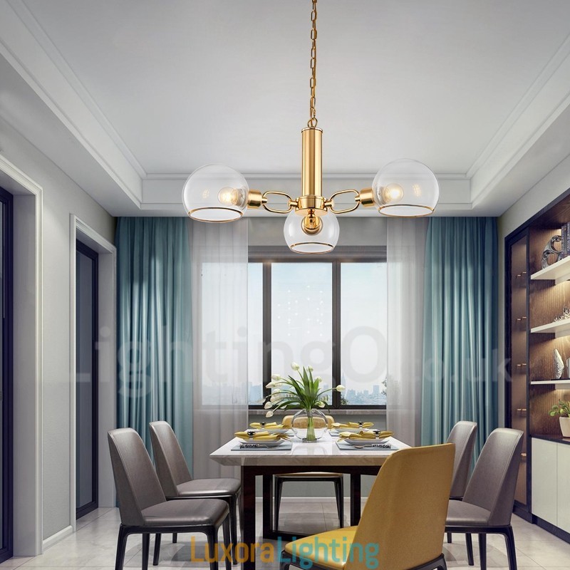 Designer Touch Decorative 3 Lights Nordic Postmodern Creative Glass Magic Bean Chandelier