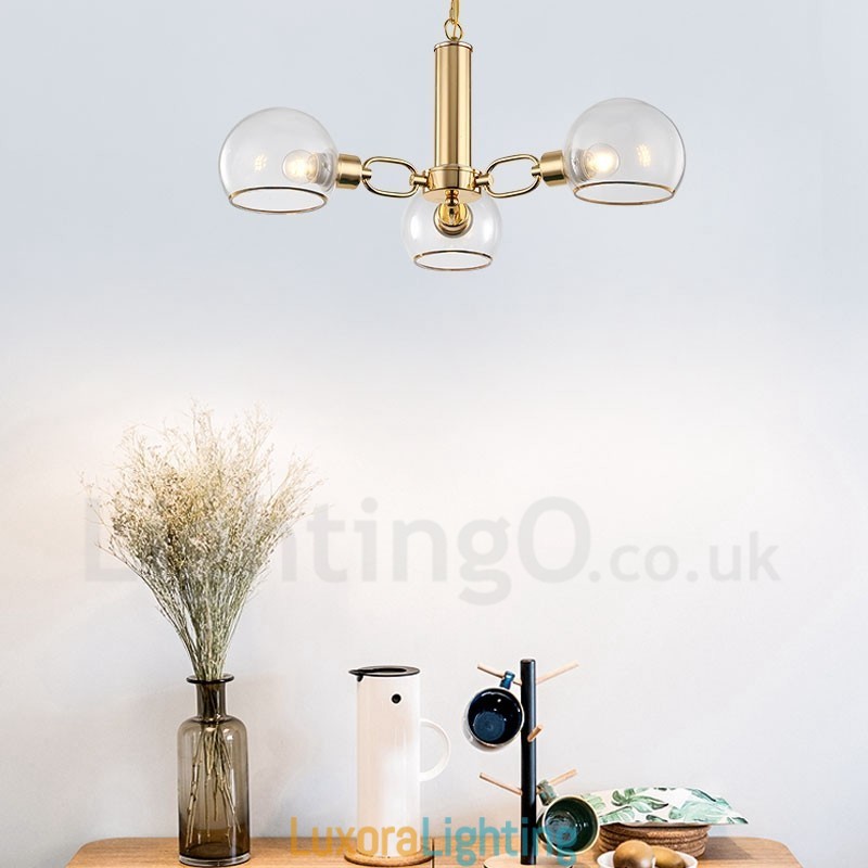 Designer Touch Decorative 3 Lights Nordic Postmodern Creative Glass Magic Bean Chandelier