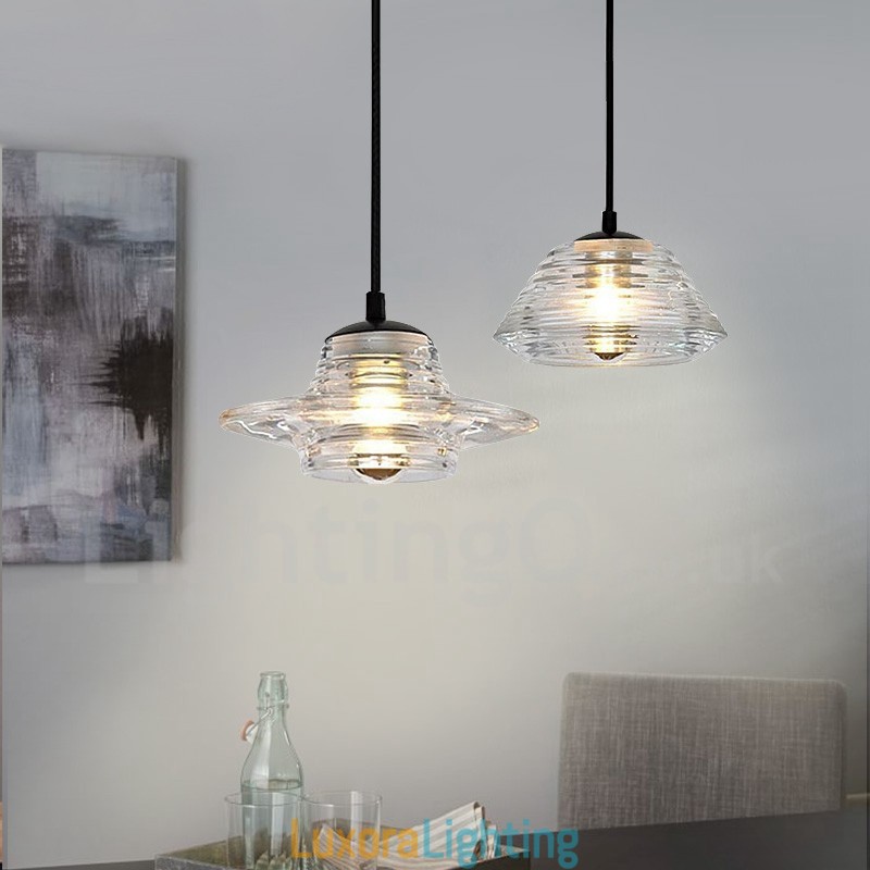 Designer Touch Decorative Single Head Glass Pendant Light Cafe