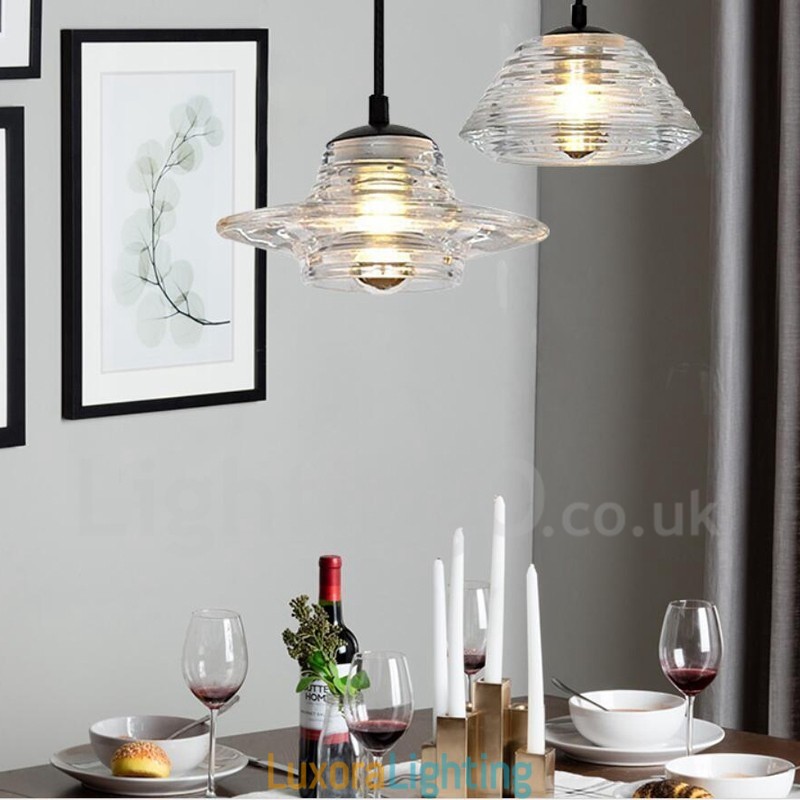 Designer Touch Decorative Single Head Glass Pendant Light Cafe