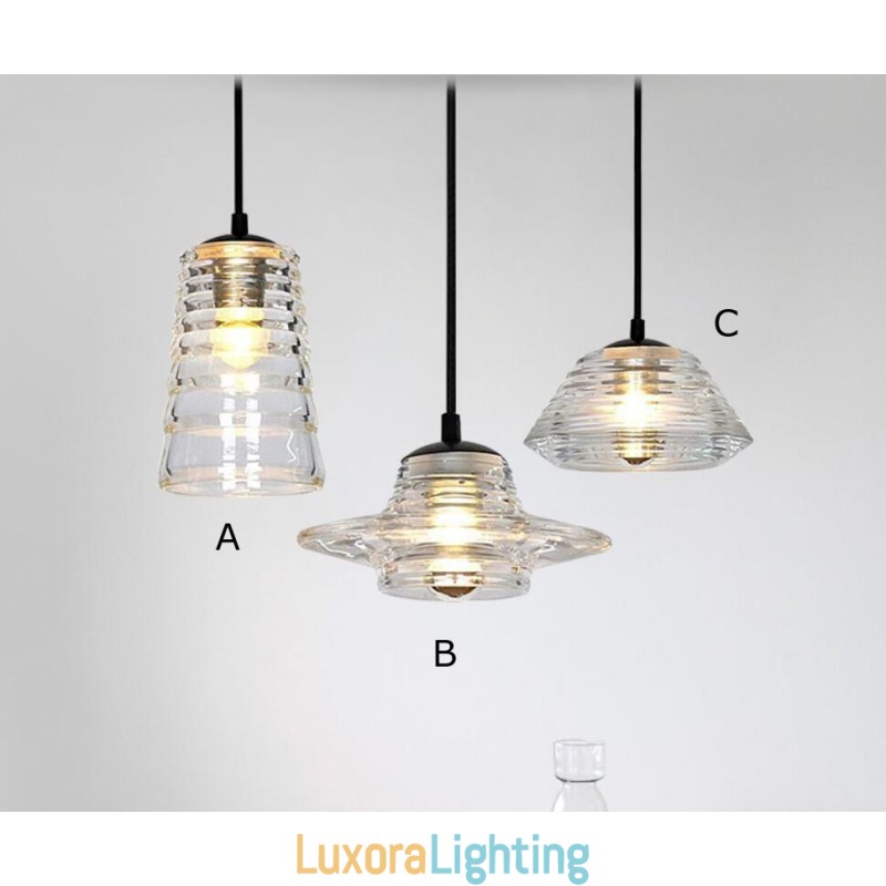 Designer Touch Decorative Single Head Glass Pendant Light Cafe