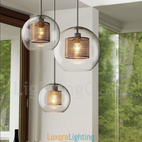Designer Touch Decorative Modern Minimalist Nordic Style Decoration Cafe Glass Ball Single Head Pendant Light