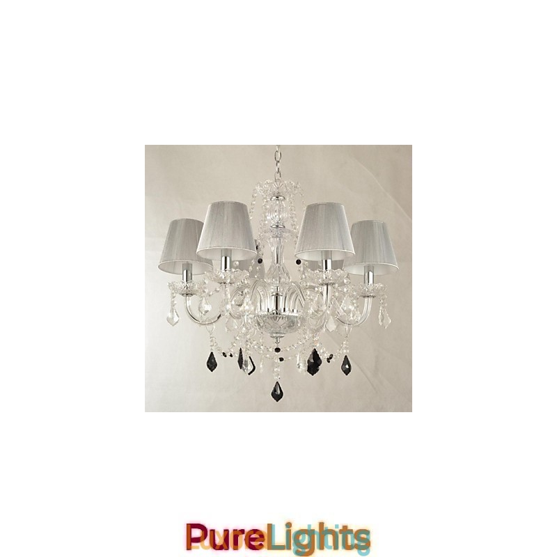 Designer Touch Decorative Chandelier Crystal Luxury Modern 1 Tiers Living 6 Lights