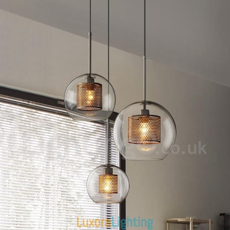 Designer Touch Decorative Modern Minimalist Nordic Style Decoration Cafe Glass Ball Single Head Pendant Light