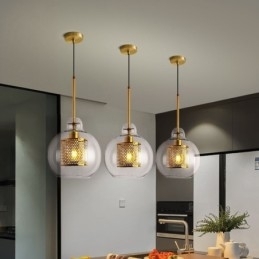 Designer Touch Decorative Modern Minimalist Nordic Style Decoration Cafe Glass Ball Single Head Pendant Light