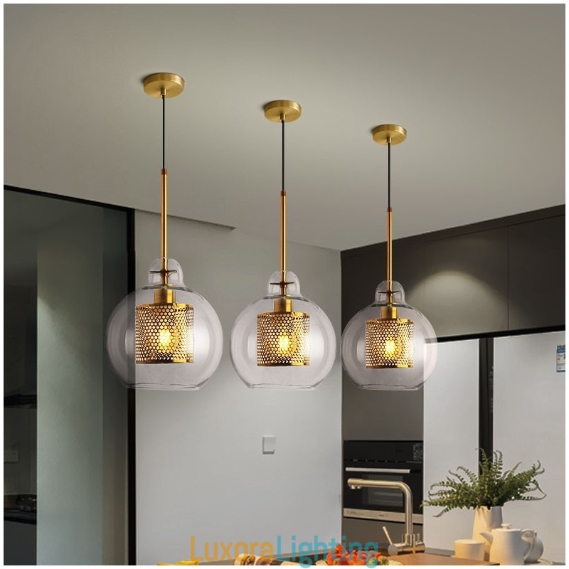 Designer Touch Decorative Modern Minimalist Nordic Style Decoration Cafe Glass Ball Single Head Pendant Light