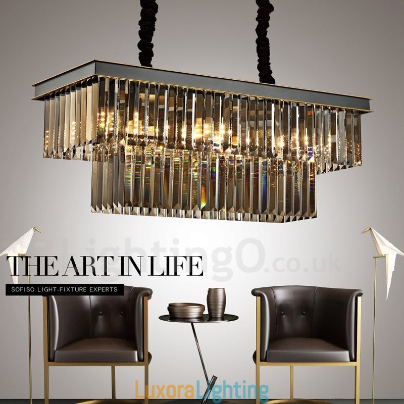 Designer Touch Decorative Retro Crystal Pendant Light Cafe Exibittion Hall
