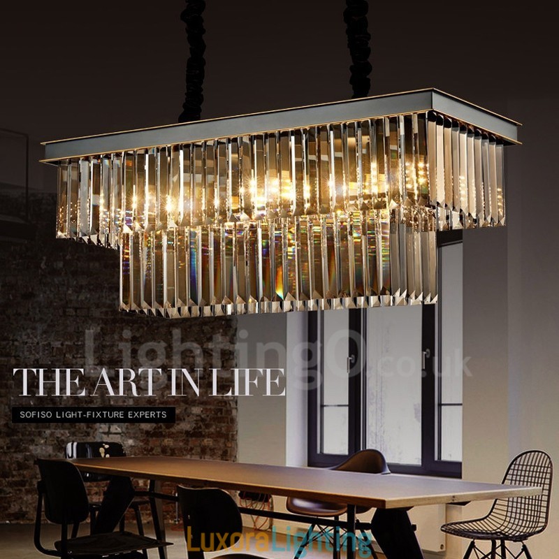 Designer Touch Decorative Retro Crystal Pendant Light Cafe Exibittion Hall