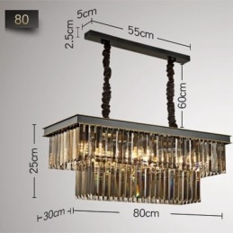 Designer Touch Decorative Retro Crystal Pendant Light Cafe Exibittion Hall