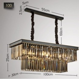 Designer Touch Decorative Retro Crystal Pendant Light Cafe Exibittion Hall
