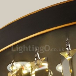 Designer Touch Decorative Retro Round Grey Crystal Ceiling Lights