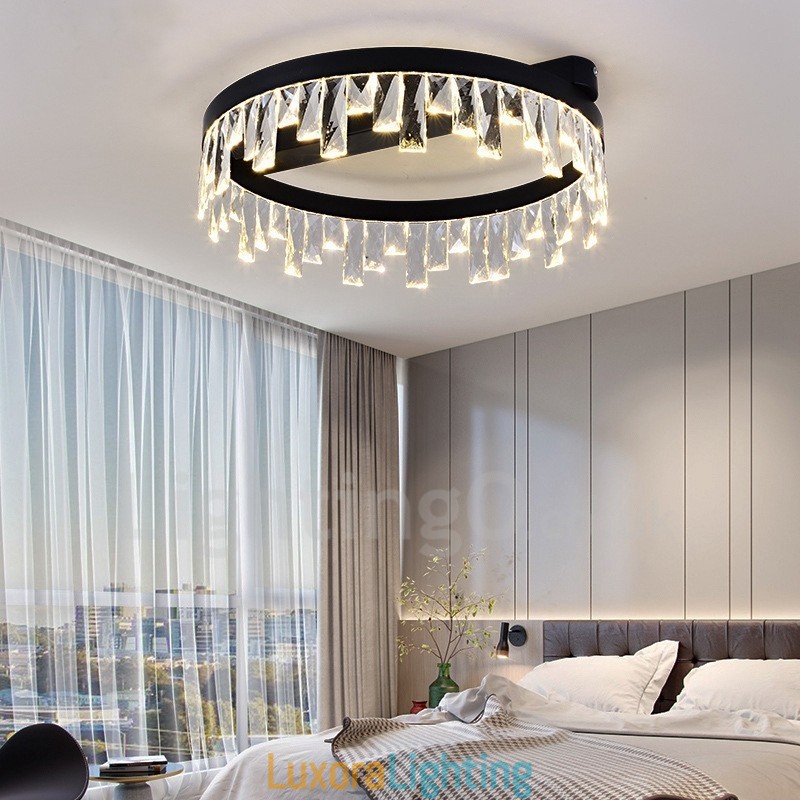 Designer Touch Decorative Modern Minimalist Creative Circular Ceiling Crystal Light