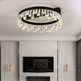 Designer Touch Decorative Modern Minimalist Creative Circular Ceiling Crystal Light