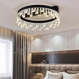 Designer Touch Decorative Modern Minimalist Creative Circular Ceiling Crystal Light