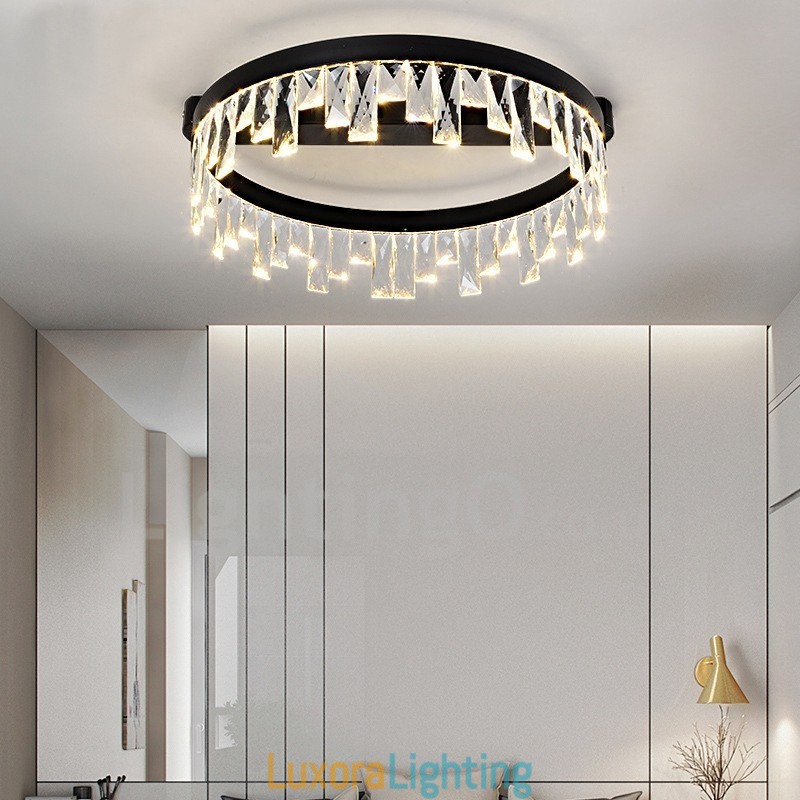 Designer Touch Decorative Modern Minimalist Creative Circular Ceiling Crystal Light