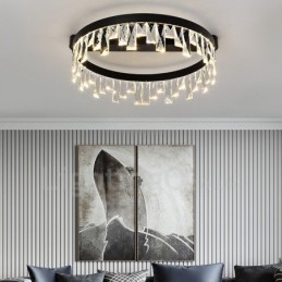 Designer Touch Decorative Modern Minimalist Creative Circular Ceiling Crystal Light