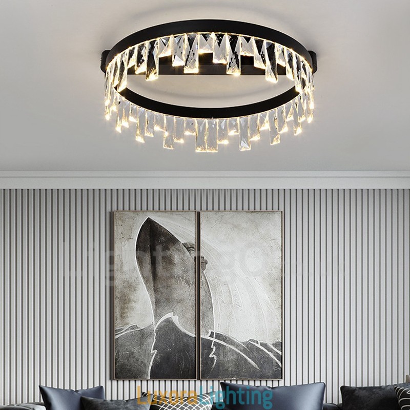Designer Touch Decorative Modern Minimalist Creative Circular Ceiling Crystal Light