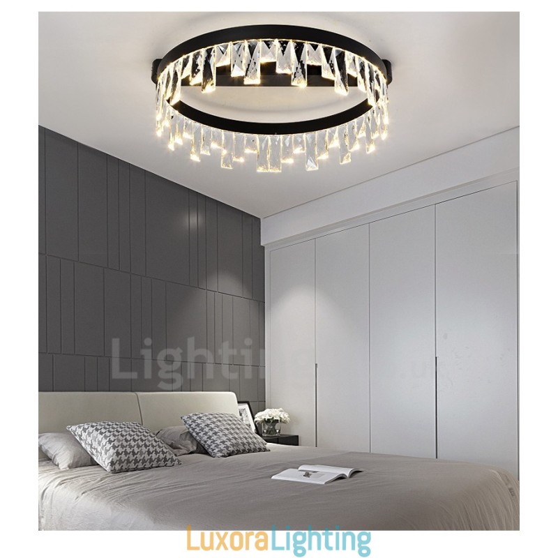 Designer Touch Decorative Modern Minimalist Creative Circular Ceiling Crystal Light