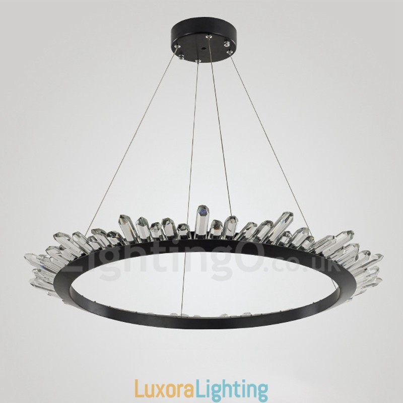 Designer Touch Decorative Modern Ring Shape Crystal Pendant Light