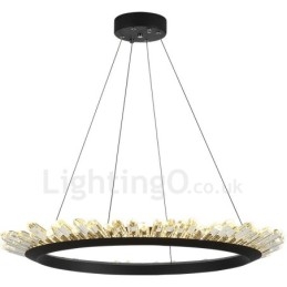 Designer Touch Decorative Modern Ring Shape Crystal Pendant Light