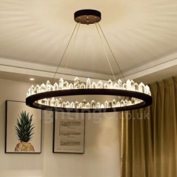 Designer Touch Decorative Crystal Pendant Light Fashion Exquisite Circle Design