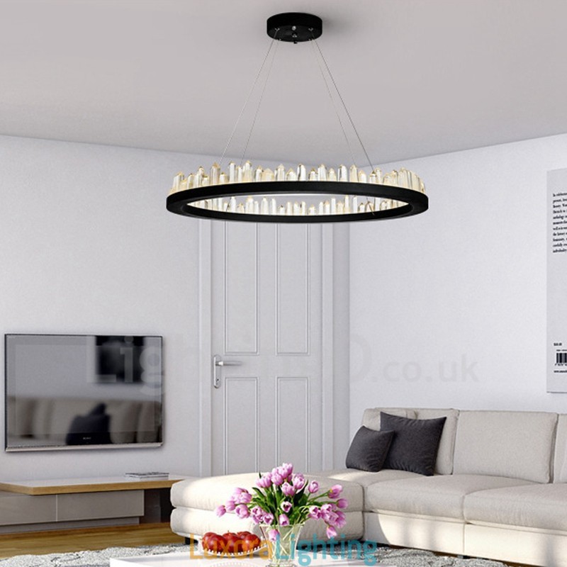 Designer Touch Decorative Crystal Pendant Light Fashion Exquisite Circle Design