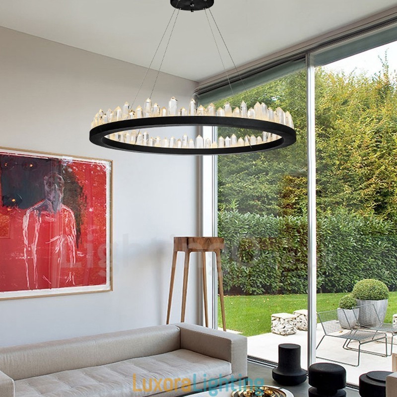 Designer Touch Decorative Crystal Pendant Light Fashion Exquisite Circle Design