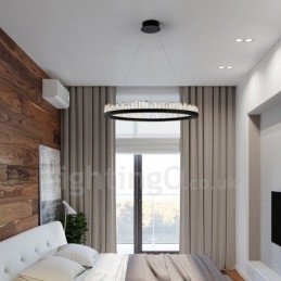 Designer Touch Decorative Crystal Pendant Light Fashion Exquisite Circle Design