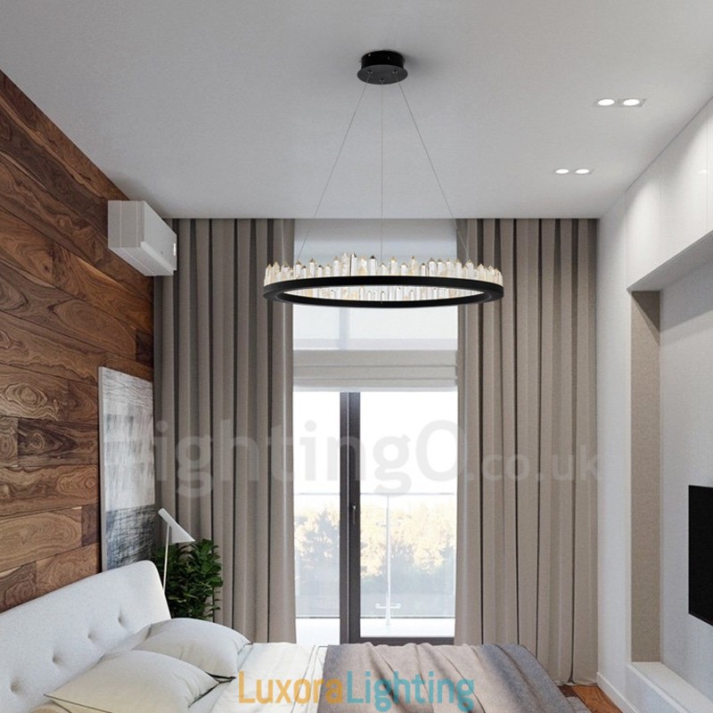 Designer Touch Decorative Crystal Pendant Light Fashion Exquisite Circle Design