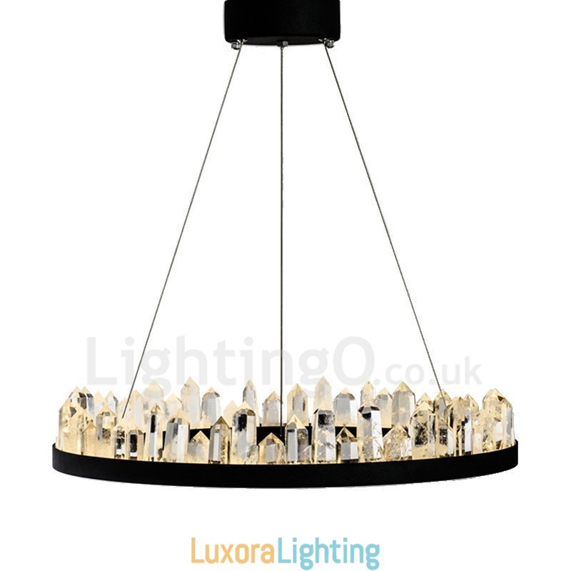 Designer Touch Decorative Crystal Pendant Light Fashion Exquisite Circle Design