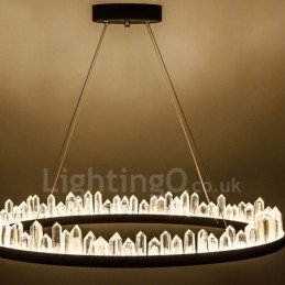 Designer Touch Decorative Crystal Pendant Light Fashion Exquisite Circle Design