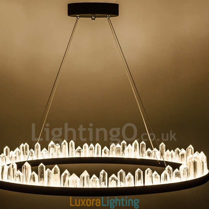 Designer Touch Decorative Crystal Pendant Light Fashion Exquisite Circle Design