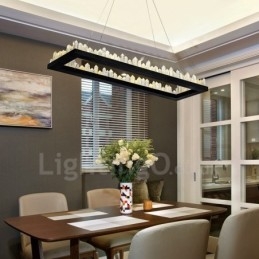 Designer Touch Decorative Newest Design Rectangle Crystal Pendant Light