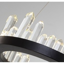 Designer Touch Decorative Modern Fashion Double Circle Crystal Pendant Light