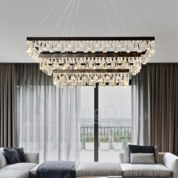 Designer Touch Decorative Nordic Crystal Pendant Light Rectangular Atmosphere Pendant Light Postmodern Lighting