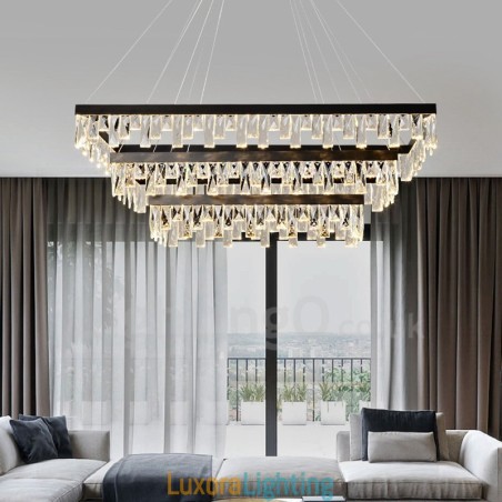 Designer Touch Decorative Nordic Crystal Pendant Light Rectangular Atmosphere Pendant Light Postmodern Lighting