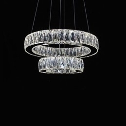 Designer Touch Decorative Crystal Chandelier Lights Modern Lighting Two Rings D2040 K9 Large Crystal Home Ceiling Light Fixtures