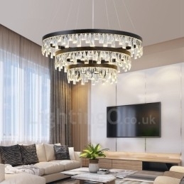 Designer Touch Decorative Modern Circle Design Crystal Pendant Light