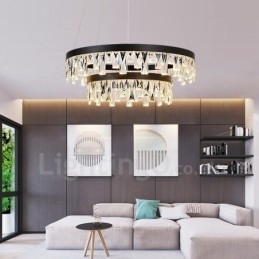 Designer Touch Decorative Modern Circle Design Crystal Pendant Light