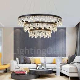 Designer Touch Decorative Modern Circle Design Crystal Pendant Light
