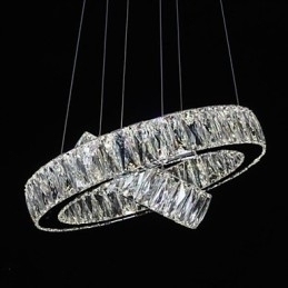 Designer Touch Decorative Crystal Chandelier Lights Modern Lighting Two Rings D2040 K9 Large Crystal Home Ceiling Light Fixtures
