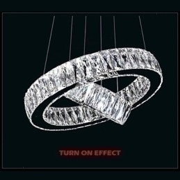 Designer Touch Decorative Crystal Chandelier Lights Modern Lighting Two Rings D2040 K9 Large Crystal Home Ceiling Light Fixtures