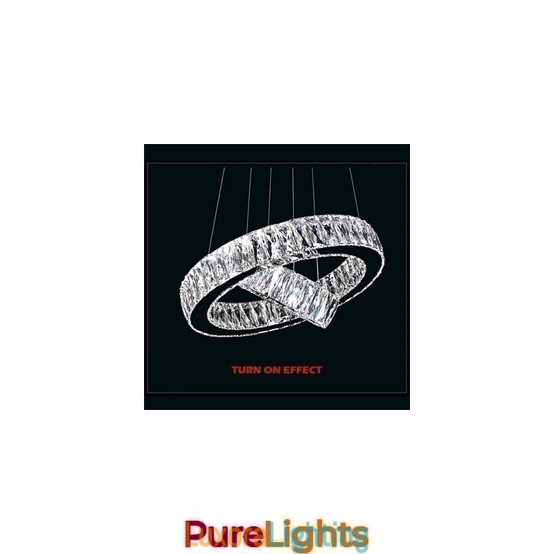 Designer Touch Decorative Crystal Chandelier Lights Modern Lighting Two Rings D2040 K9 Large Crystal Home Ceiling Light Fixtures