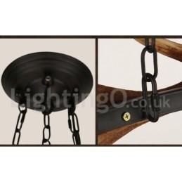 Designer Touch Decorative 6 Light Rustic Ring Antler Chandelier