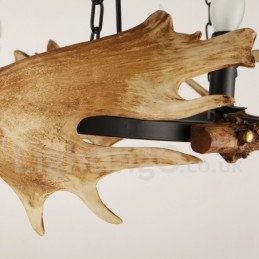 Designer Touch Decorative 6 Light Rustic Ring Antler Chandelier