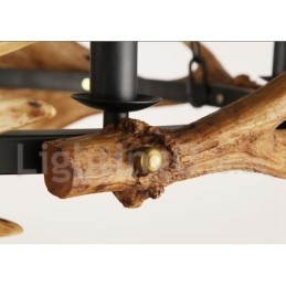 Designer Touch Decorative 6 Light Rustic Ring Antler Chandelier