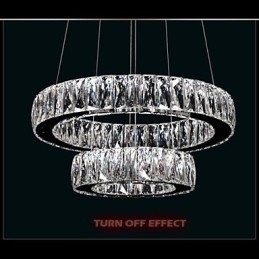 Designer Touch Decorative Crystal Chandelier Lights Modern Lighting Two Rings D2040 K9 Large Crystal Home Ceiling Light Fixtures