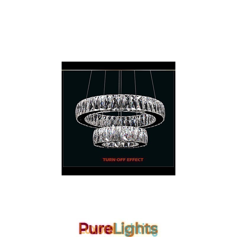 Designer Touch Decorative Crystal Chandelier Lights Modern Lighting Two Rings D2040 K9 Large Crystal Home Ceiling Light Fixtures